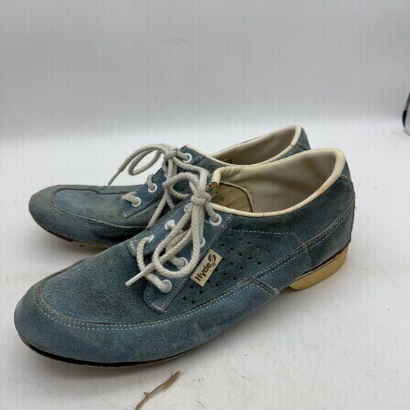 Vintage Hyde Blue Suede Leather Retro Bowling Shoes Women’s Size 6 Made in USA - Picture 5 of 7